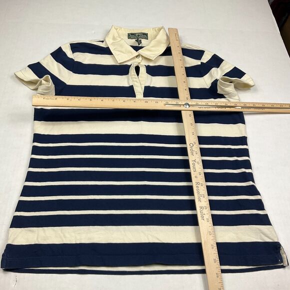 Lauren Ralph Lauren Polo Shirt Striped Short Sleeve Performance Slim Fit Top XL - Picture 5 of 10